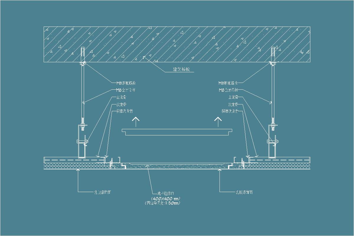 石膏板吊顶检修口-圆弧角
