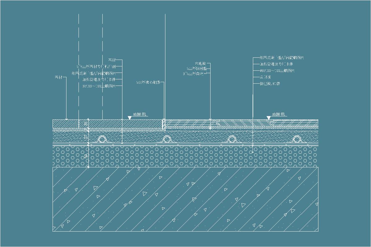 地坪节点-石材-木地板-地暖